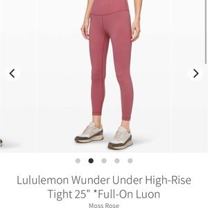 Lulu wunder under full on Luon leggings